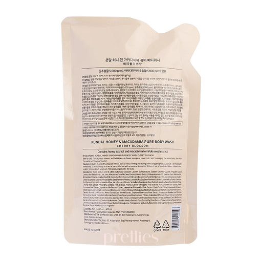 KUNDAL Honey & Macadamia Body Wash 400ml - Cherry Blossom (Refill) 