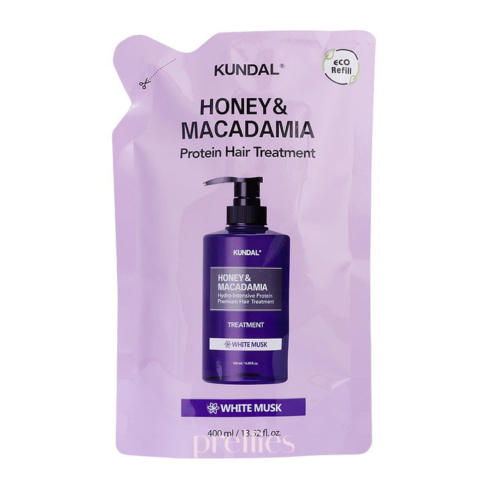 KUNDAL Honey & Macadamia Hair Treatment 400ml - White Musk (Refill) 