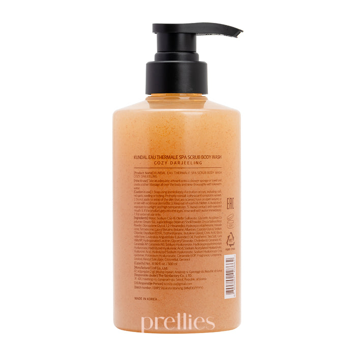KUNDAL Eau Thermale Scrub Body Wash 500ml - Cozy Darjeeling