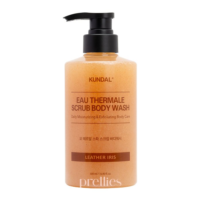 KUNDAL Eau Thermale Scrub Body Wash 500ml - Leather Iris