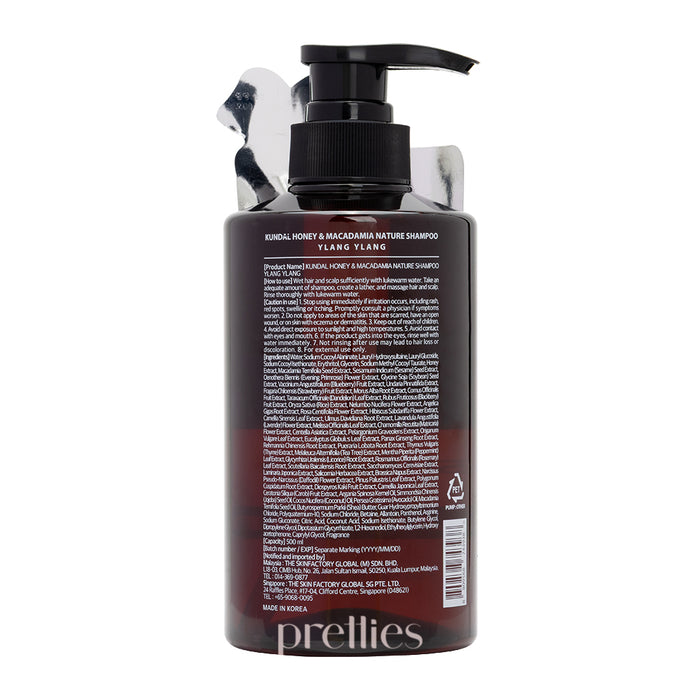 KUNDAL Honey & Macadamia Nature Shampoo 500ml - Ylang Ylang