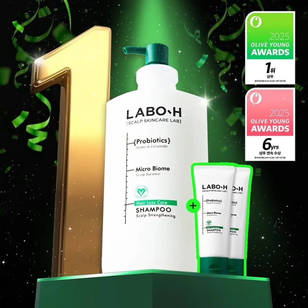 LABO-H Scalp Strengthening Shampoo Hair Loss Care 750ml+120ml*2 Set ...