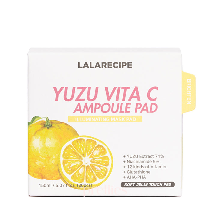 LALARECIPE Yuzu Vita C Ampoule Pad 80pcs
