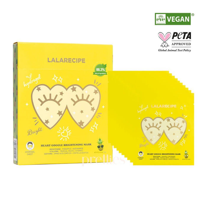 LALARECIPE Heart Goggle Brightening Mask (Pineapple - Yellow) 10pcs/ box 