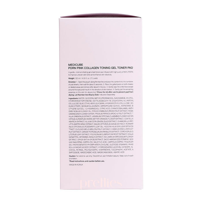 Medicube PDRN Pink Collagen Toning Gel Toner Pad 70pcs 