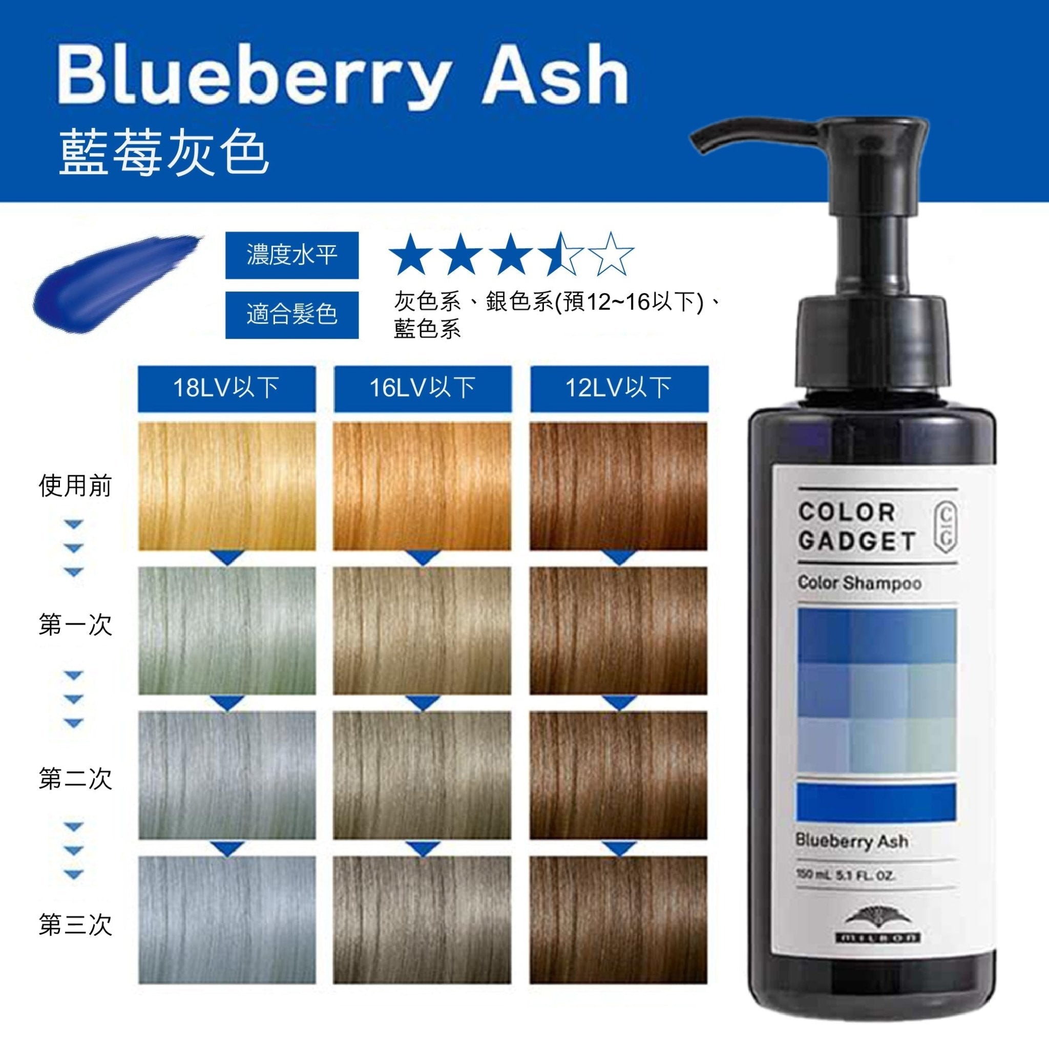 Milbon Color Gadget Hair Color Shampoo 150ml (Blueberry Ash) — Pretties ...