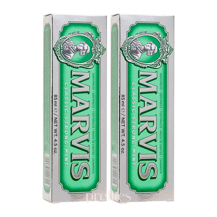 Marvis Classic Strong Mint Toothpaste (Green) 85ml x2pcs (111701)