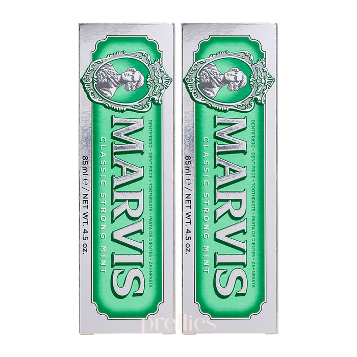 Marvis Classic Strong Mint Toothpaste (Green) 85ml x2pcs (111701)