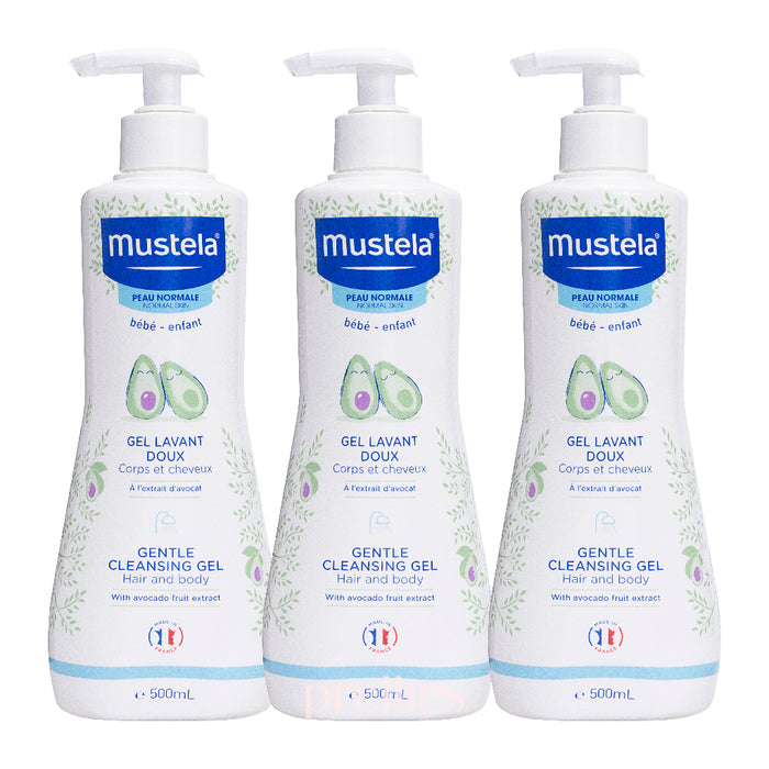 Mustela Gentle Cleansing Gel (Hair and Body) 500ml x 3pcs (035754)