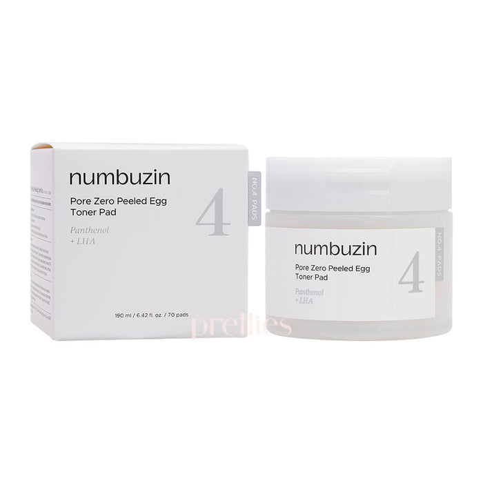 Numbuzin No.4 Pore Zero Peeled Egg Toner Pad (70pcs/box) - Pretties.com.hk