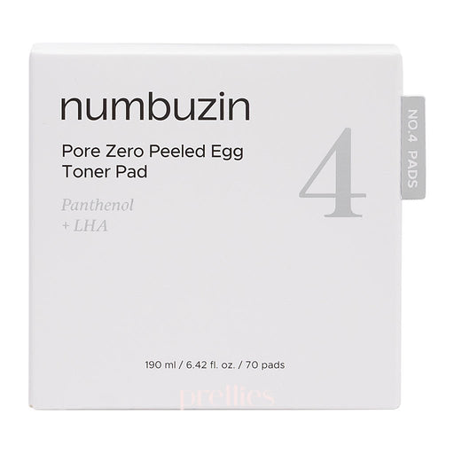 Numbuzin No.4 Pore Zero Peeled Egg Toner Pad (70pcs/box) - Pretties.com.hk