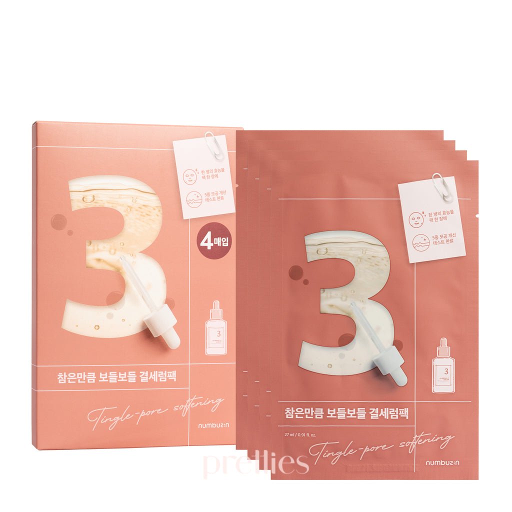 numbuzin No.3 Tingle-Pore Softening Sheet Mask (4sheets/box) 