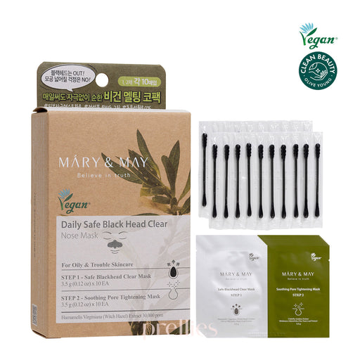 Mary & May Daily Safe Black Head Clear Nose Mask 10 sets