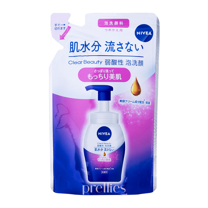 NIVEA Beauty Weakly Acidic Foam Face Wash - Elastic Beauty (Refill) 130ml (Pink)