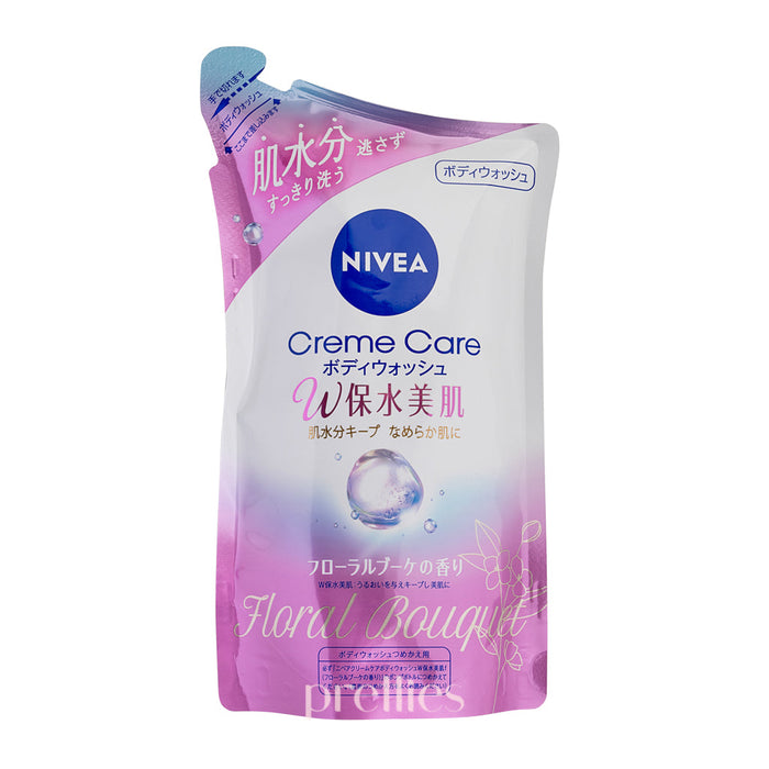 NIVEA Creme Care W Water Retention Body Wash (Refill) 350ml (Floral Bouquet Scent - Pink)