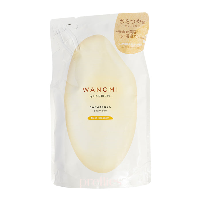 P&G Hair Recipe WANOMI Saratsuya Shampoo - Fresh Blossom (For Damaged Hair) (Refill) 300ml (Gold)