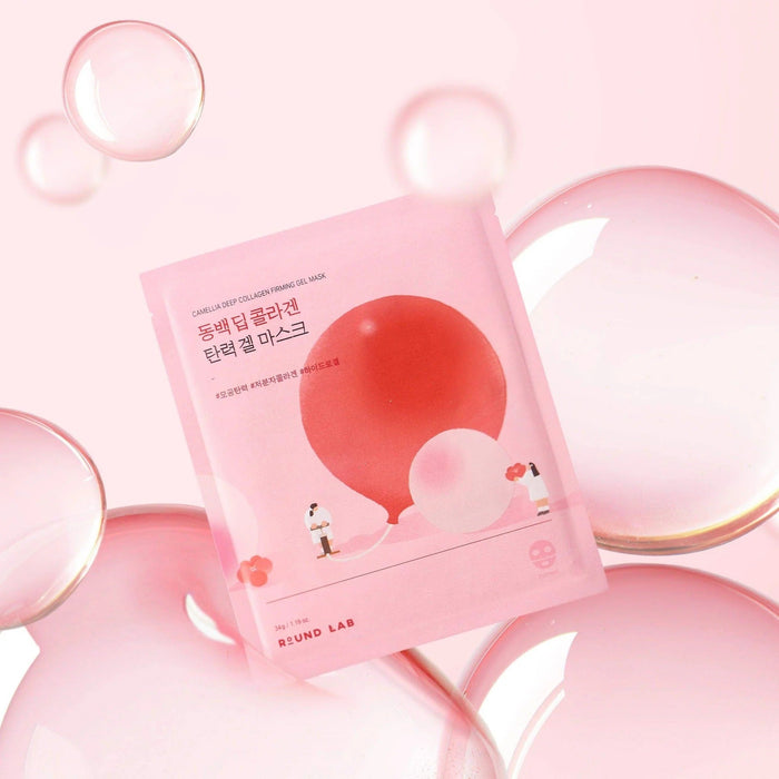 ROUND LAB Camellia Deep Collagen Firming Gel Mask 34g (4pcs/box) 