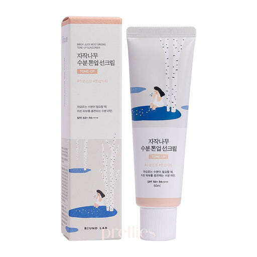 ROUND LAB Birch Juice Moisturizing Tone-Up Sunscreen SPF50+PA++++ 50ml (Pink) 