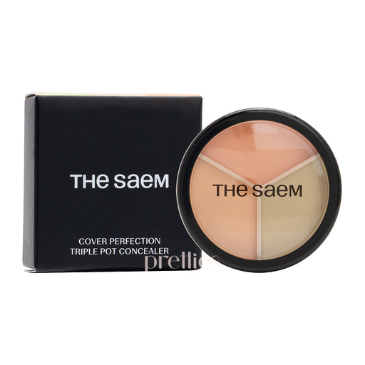 The Saem Cover Perfection Triple Pot Concealer (01 Correct Beige)