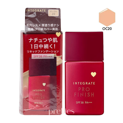 Shiseido INTEGRATE Pro Finish Finish Liquid Foundation SPF38 PA+++(Ocher 20 - Natural Beige) 30ml