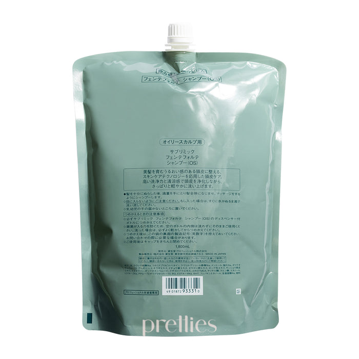 Shiseido SUBLIMIC Fuente Forte 淨化洗頭水 (油性頭皮) (補充裝) 1800ml (綠)