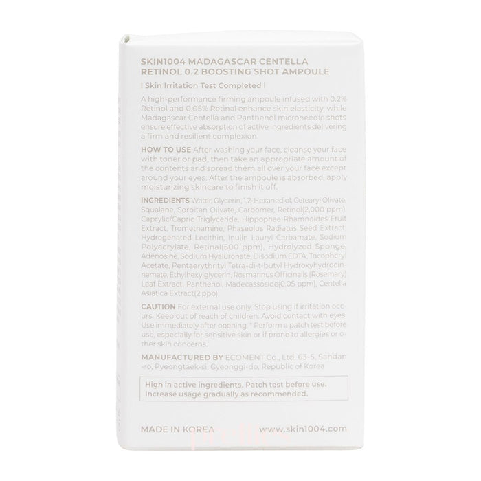 SKIN1004 Madagascar Centella Retinol 0.2 Boosting Shot Ampoule 30ml - Pretties.com.hk