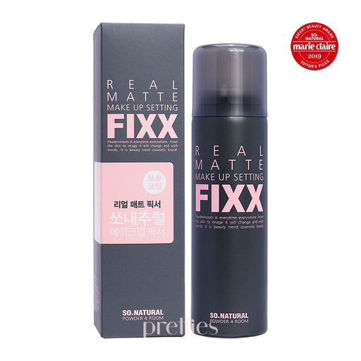 So Natural Real Matte Make Up Setting FIXX Spray 75ml (Grey) 