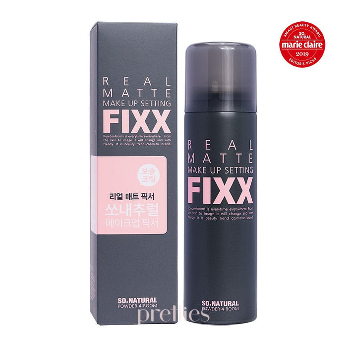 So Natural Real Matte Make Up Setting FIXX Spray 75ml (Grey) 
