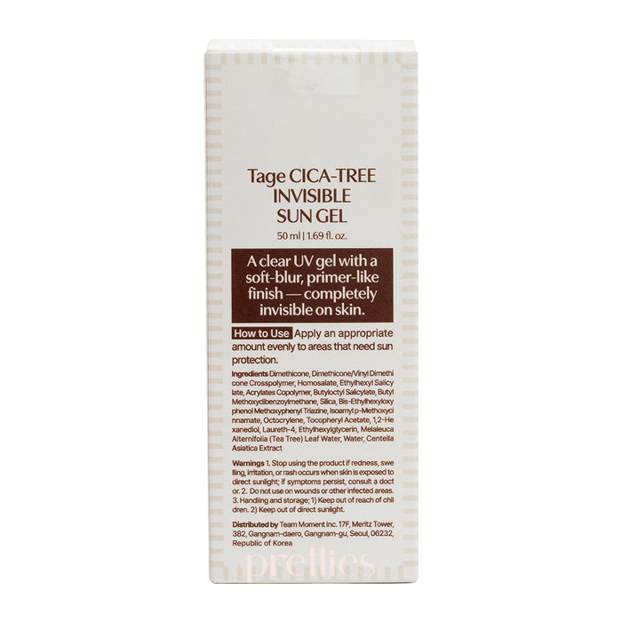 Tage Cica-Tree Invisible Sun Gel SPF50+ PA++++ 50ml