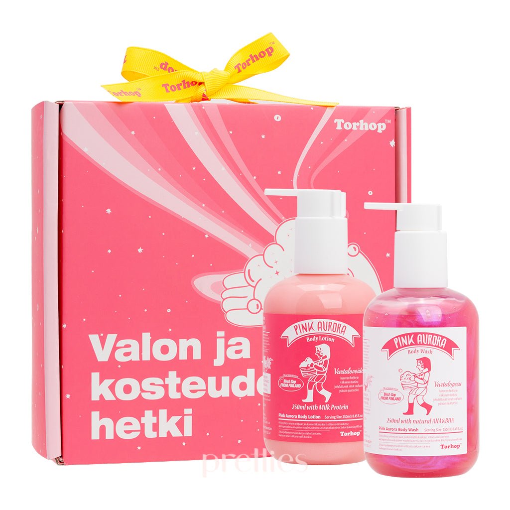 Torhop Pink Aurora Body Wash & Body Lotion 250ml Set