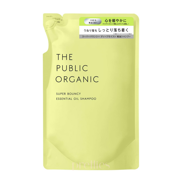 THE PUBLIC ORGANIC Super Bouncy Essential Oil Shampoo (Mandarin Orange & Geranium) (Refill) 400ml