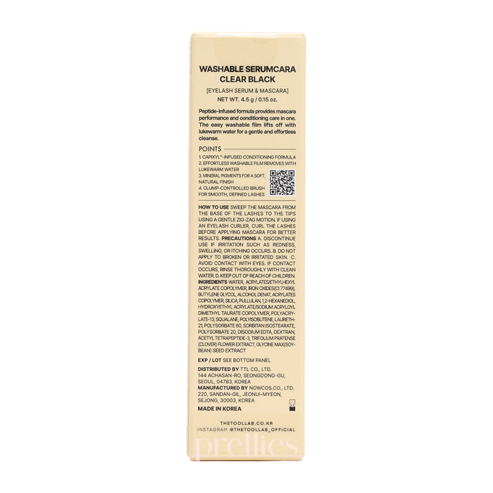 THE TOOL LAB Washable Serum Cara (Serum Mascara) - Black