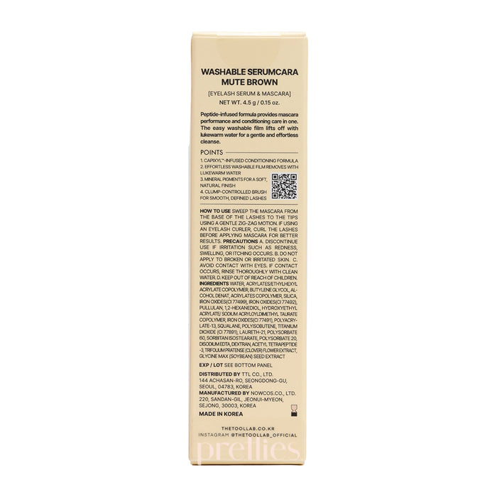 THE TOOL LAB Washable Serum Cara(Serum Mascara) - Mute Brown