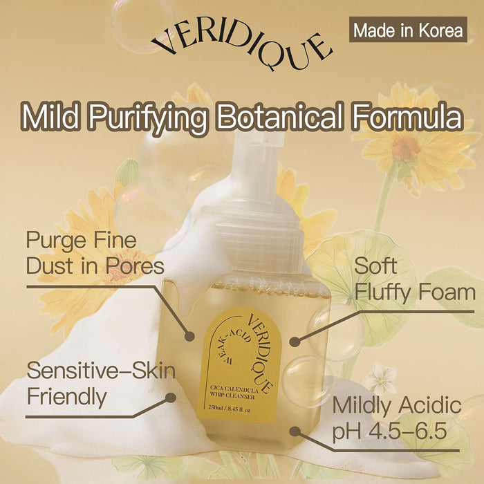 Veridique Cica Calendula Whip Cleanser 250ml - Pretties.com.hk