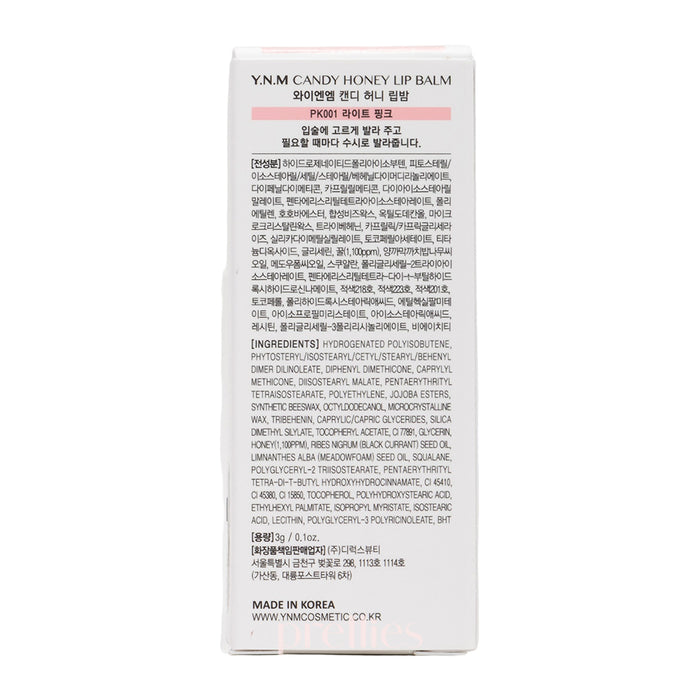 YNM Candy Honey Lip Balm 3g (PK001 Light Pink)