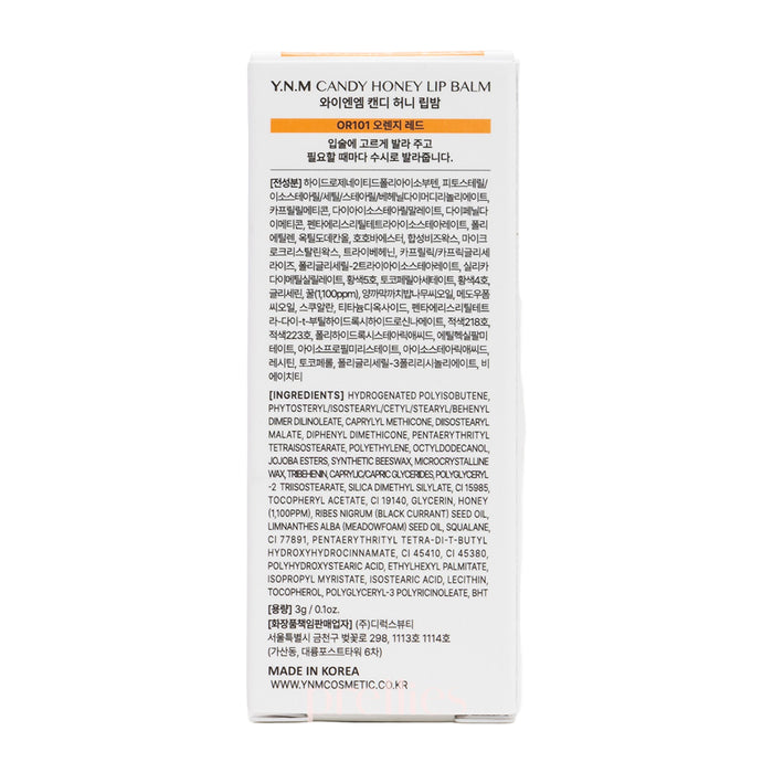 YNM Candy Honey Lip Balm 3g (OR101 Orange Red)