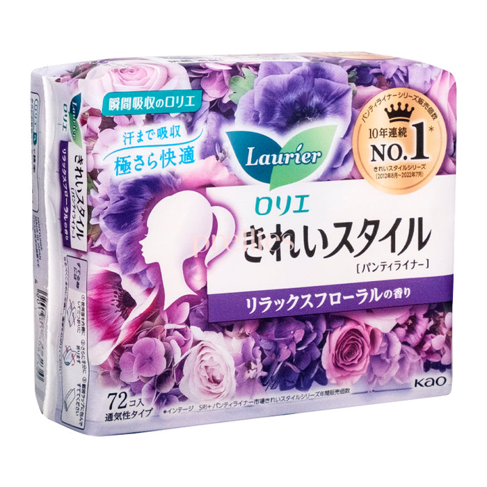 KAO Laurier Beautiful Style Panty Liner 14cm (Relax Floral Fragrance) (72pieces/pack)