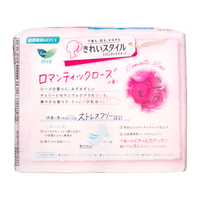 KAO Laurier Beautiful Style Panty Liner 14cm (Romantic Rose Fragrance) (72pieces/pack)