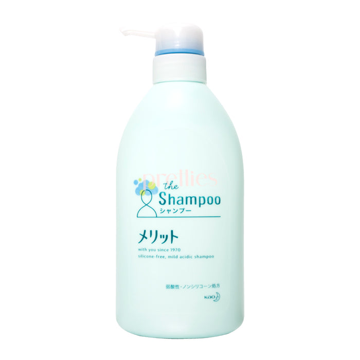 KAO Merit Mild acidic Non-Silicon Shampoo 480ml (Floral - Green)