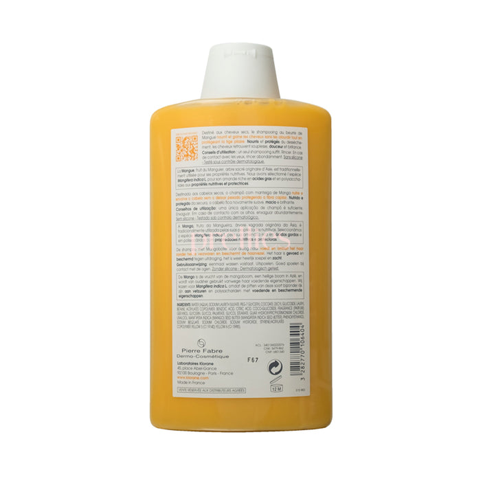 KLORANE Nourishing Treatment Shampoo With Mango Butter 400ml (Yellow) (140941)