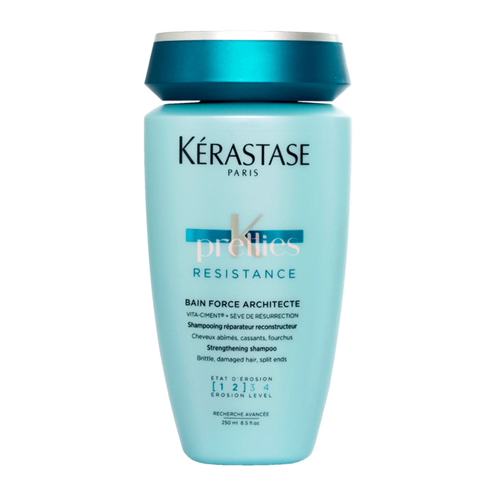 Kerastase Resistance Bain Force Architecte Strengthening Shampoo (Brittle, Damaged Hair & Split Ends) 250ml (Blue)
