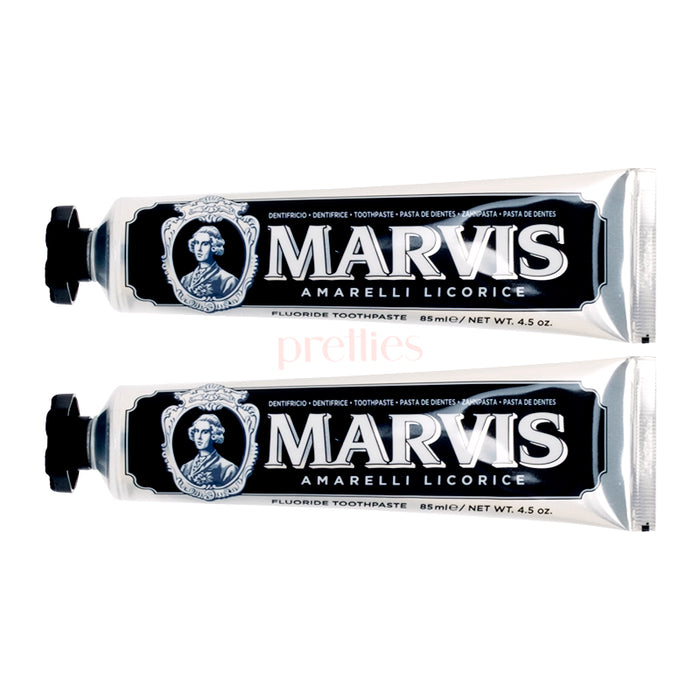 Marvis Amarelli Licorice Mint Toothpaste (Black) 85ml x2pcs (111749)