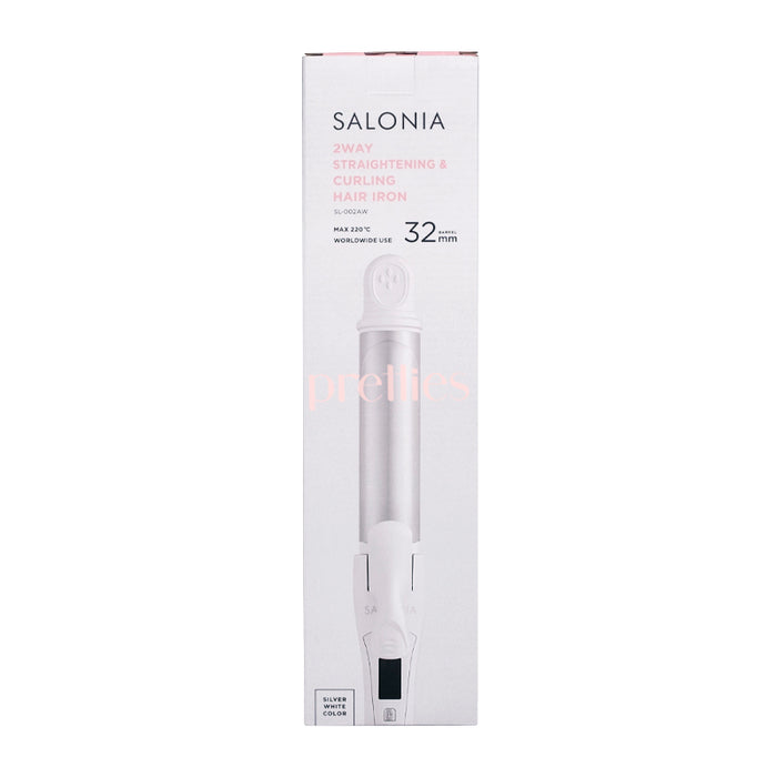 Salonia Hair Straightener & Curler 32mm (White)