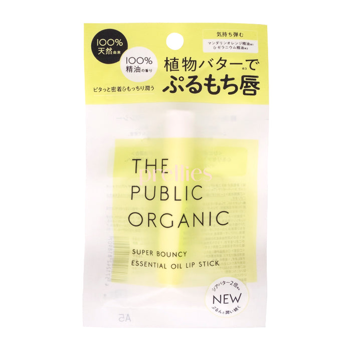 THE PUBLIC ORGANIC Super Bouncy Essential Oil Lip Stick (Mandarin Orange & Geranium) 3.3g