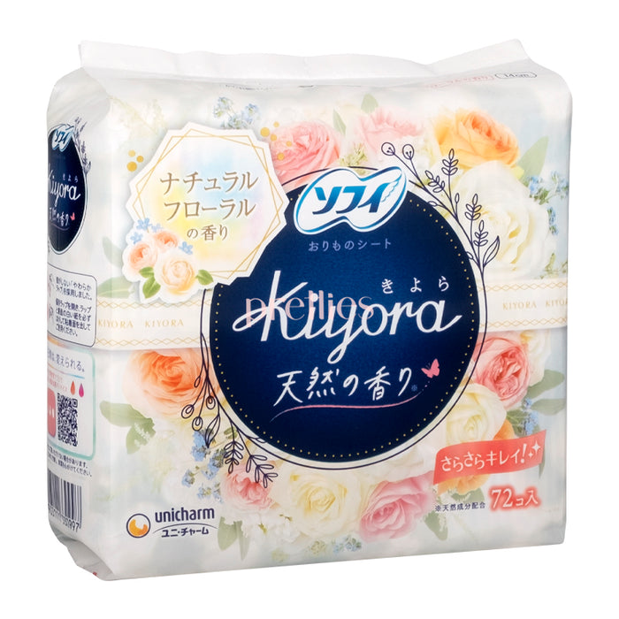 Unicharm Sofy Kiyora Pantiliner (Happy Floral - White) 72pcs (330997)