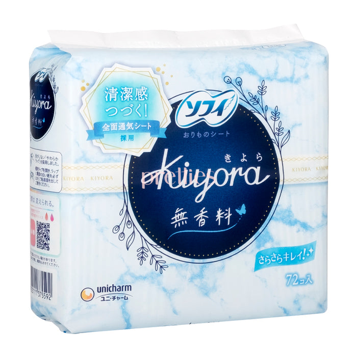 Unicharm Sofy Kiyora Pantiliner (Fragrance Free - Blue) 72pcs (375592)